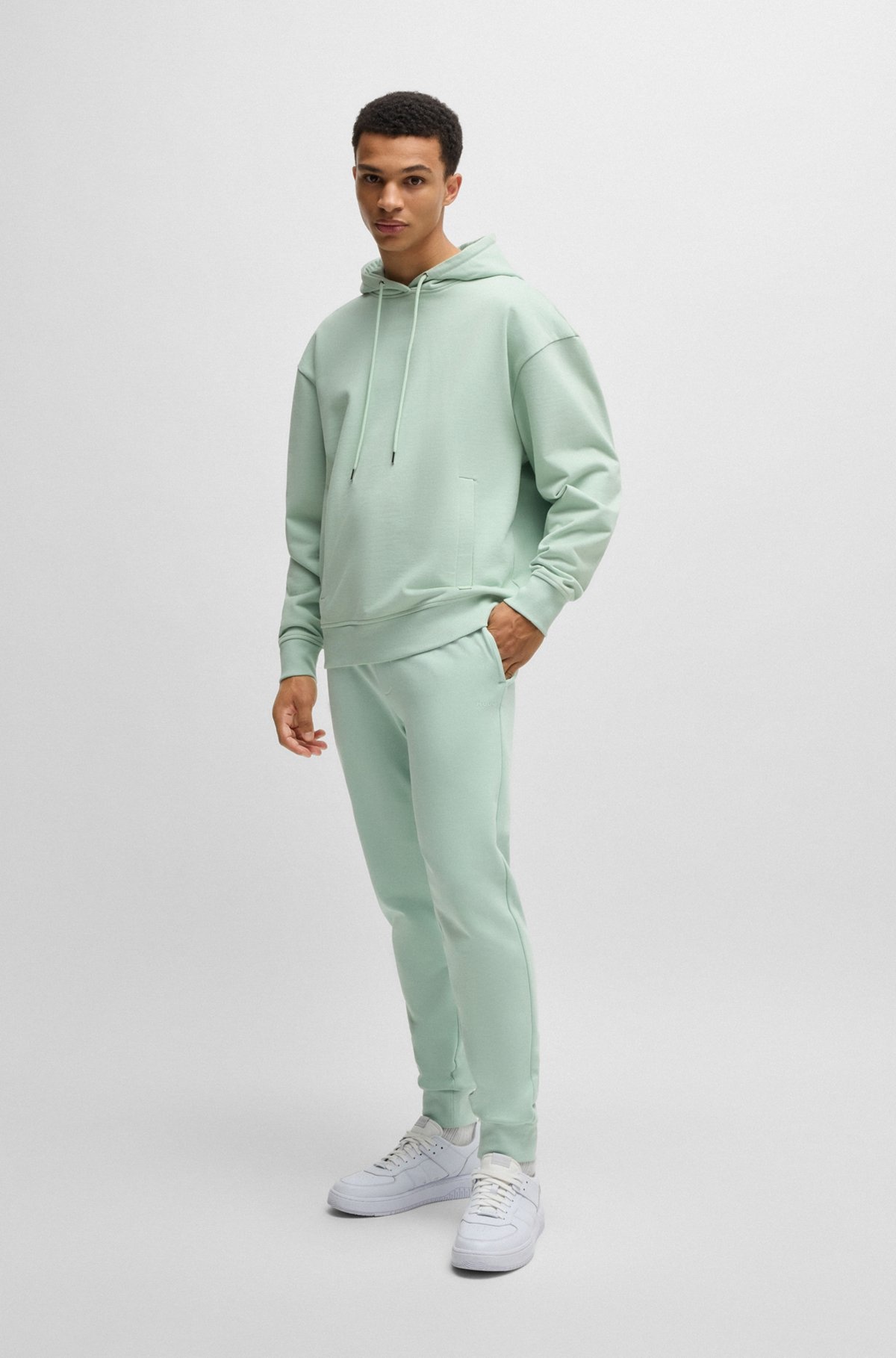 COTTON-TERRY TRACKSUIT BOTTOMS WITH LOGO PRINT - 4