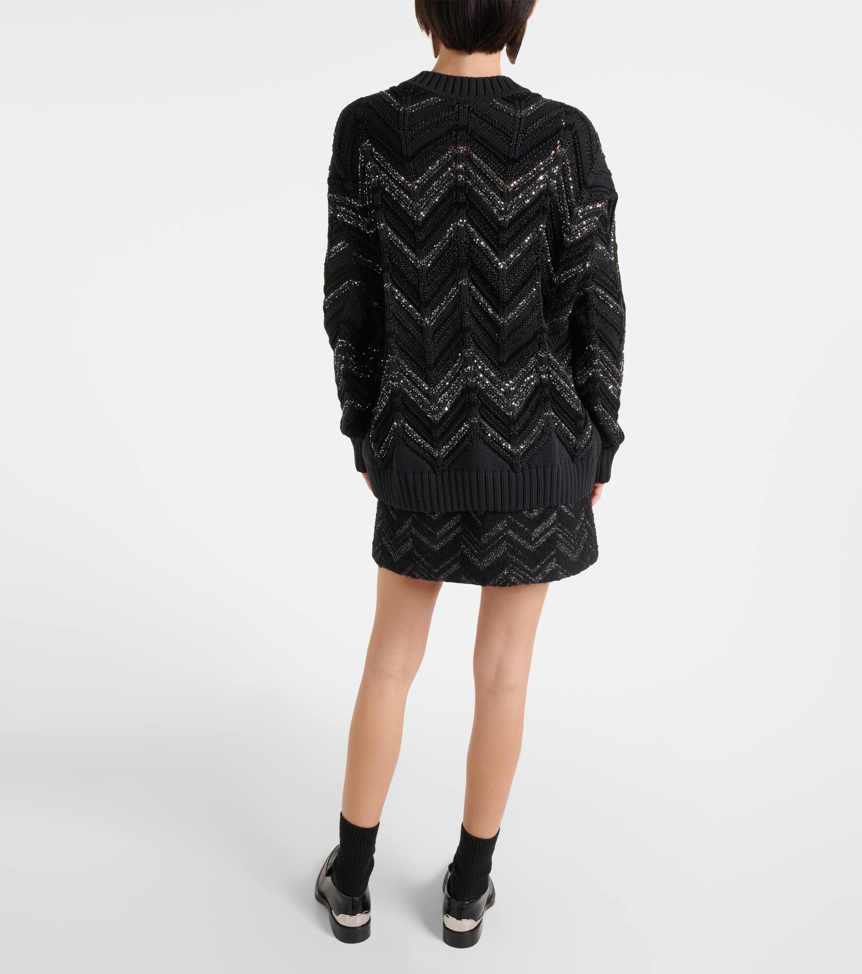 Zig Zag sequined oversized sweater - 3