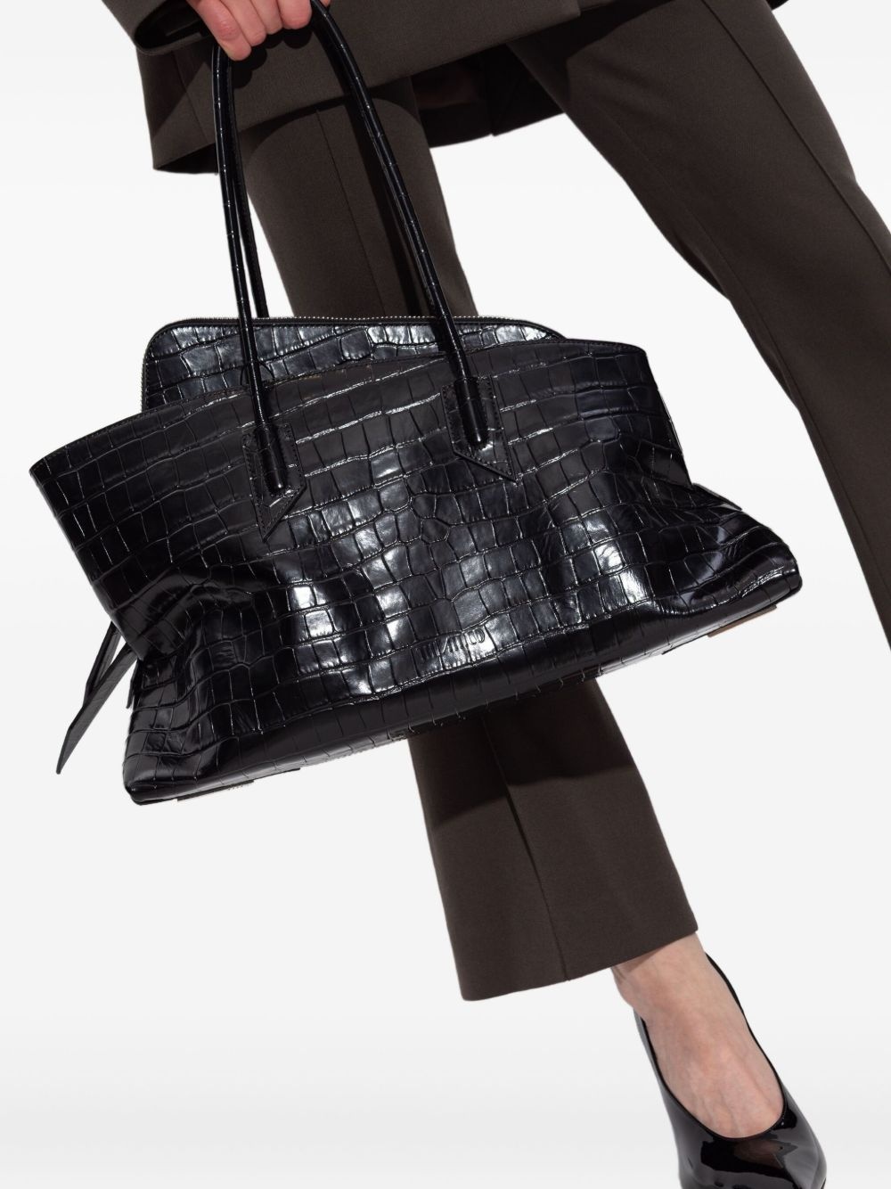 crocodile-effect tote bag - 2