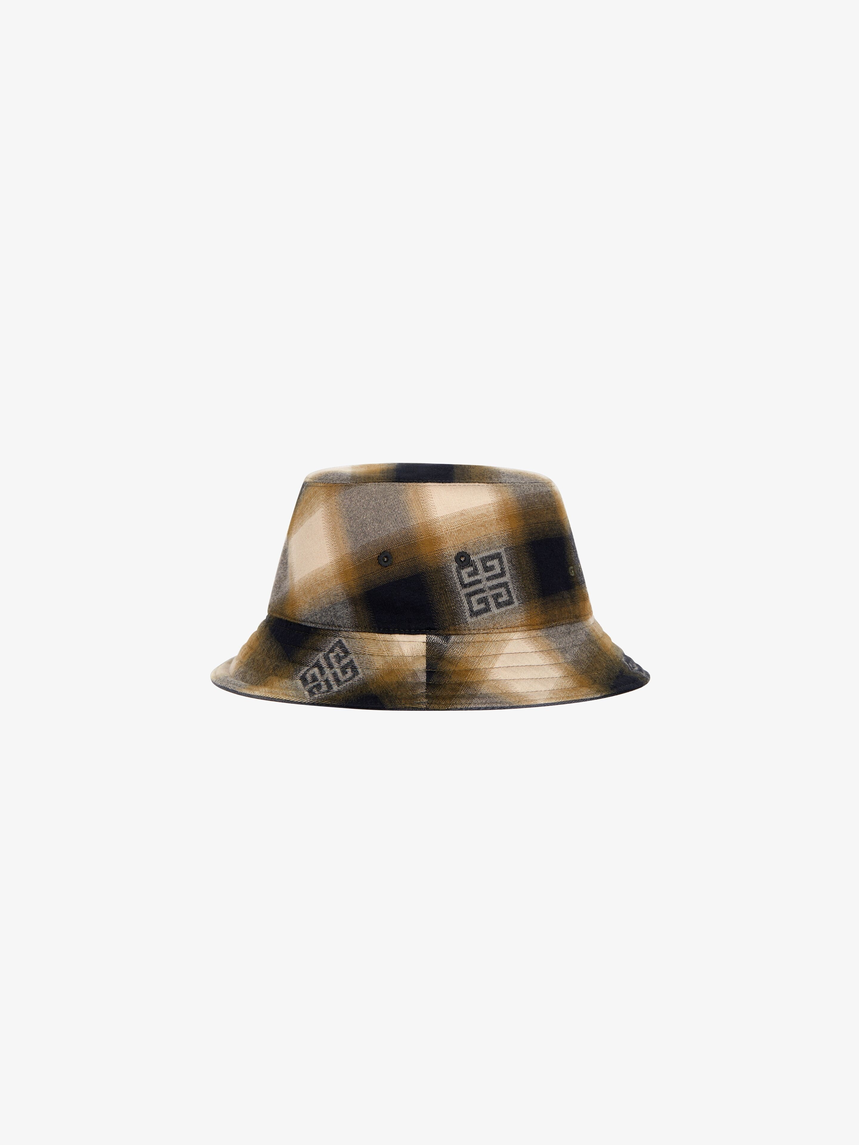 REVERSIBLE CHECKED 4G BUCKET HAT - 4