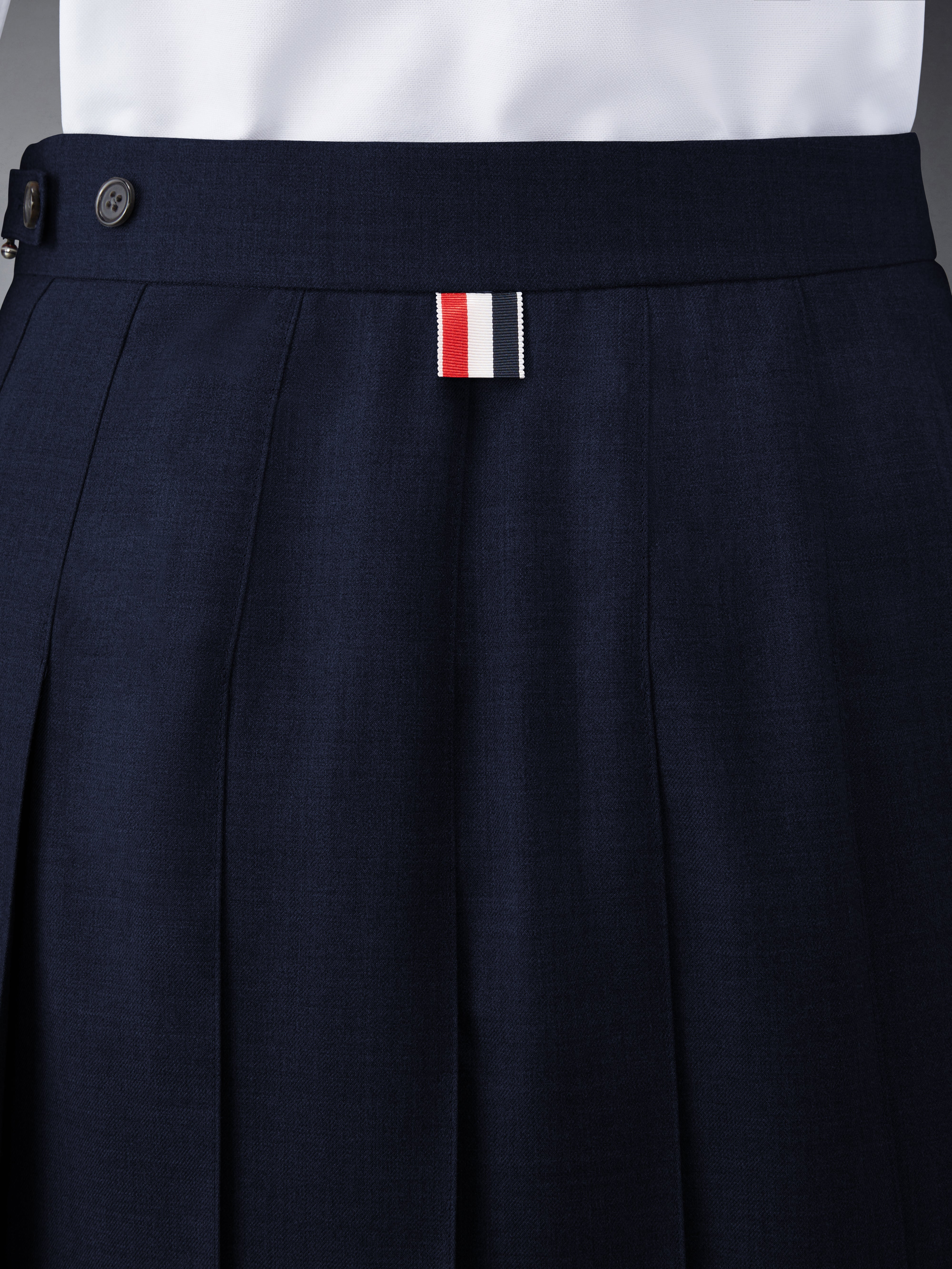 dropped back mini pleated skirt - 6