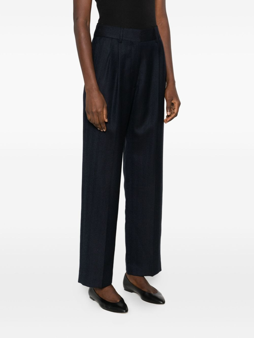 pleated wool trousers - 3