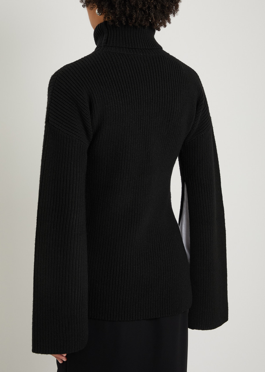 Toteme Slit Sleeve Ribbed Knit Jumper - 3
