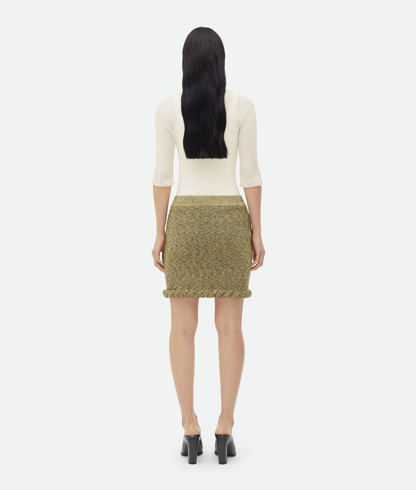 Towelling Viscose Mini Skirt - 3