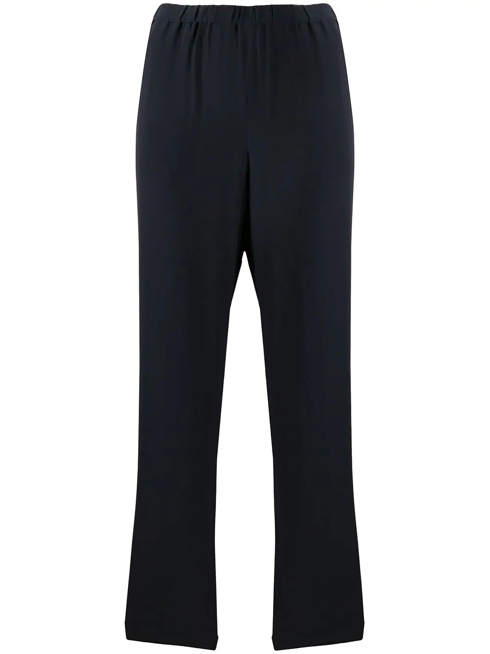 high-waisted silk trousers - 1