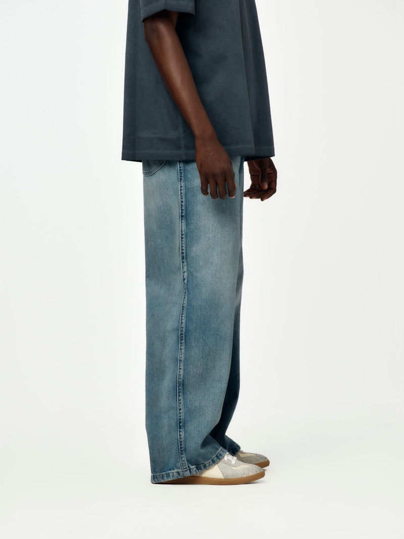 Maison Margiela CROPPED JAPANESE DENIM PANTS (LIGHT BLUE) outlook