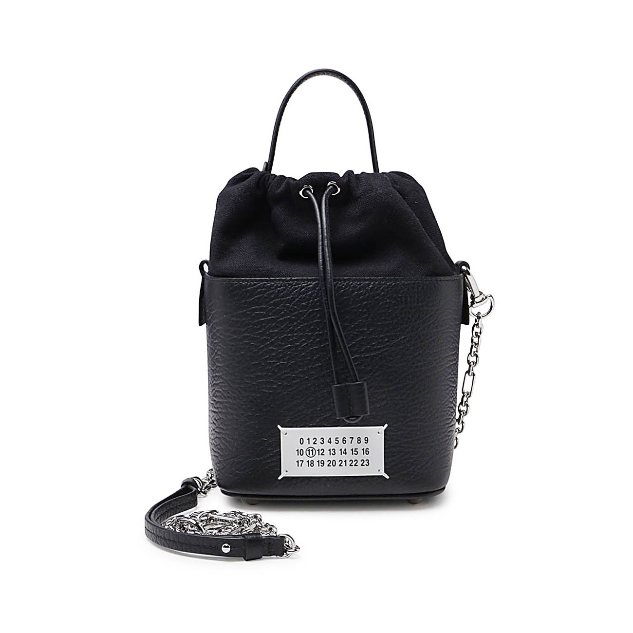 black leather 5ac bucket bag - 1