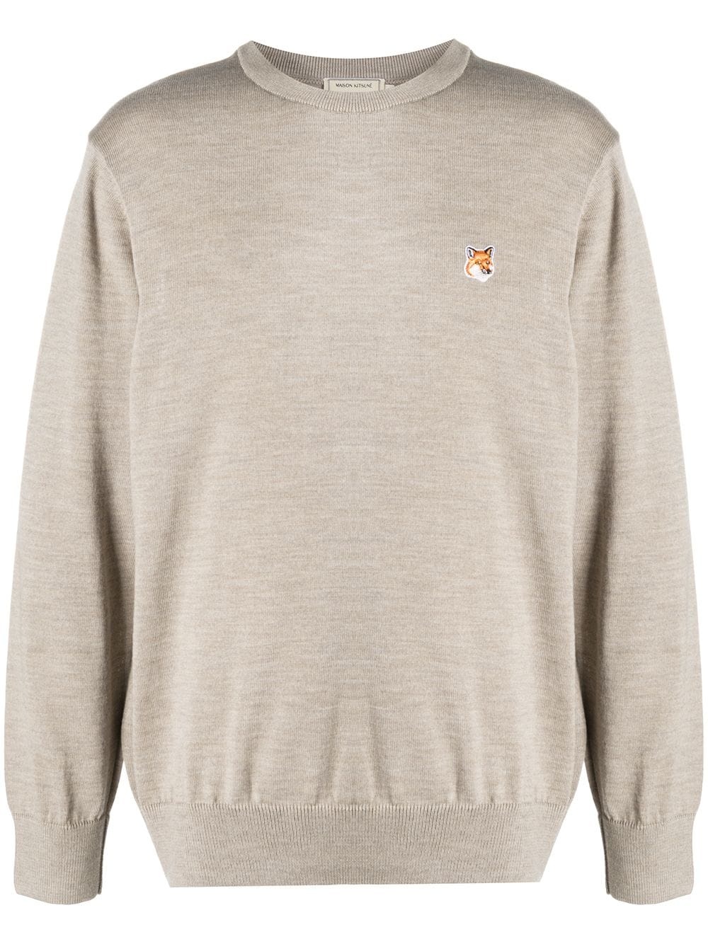 embroidered fox logo sweatshirt - 1