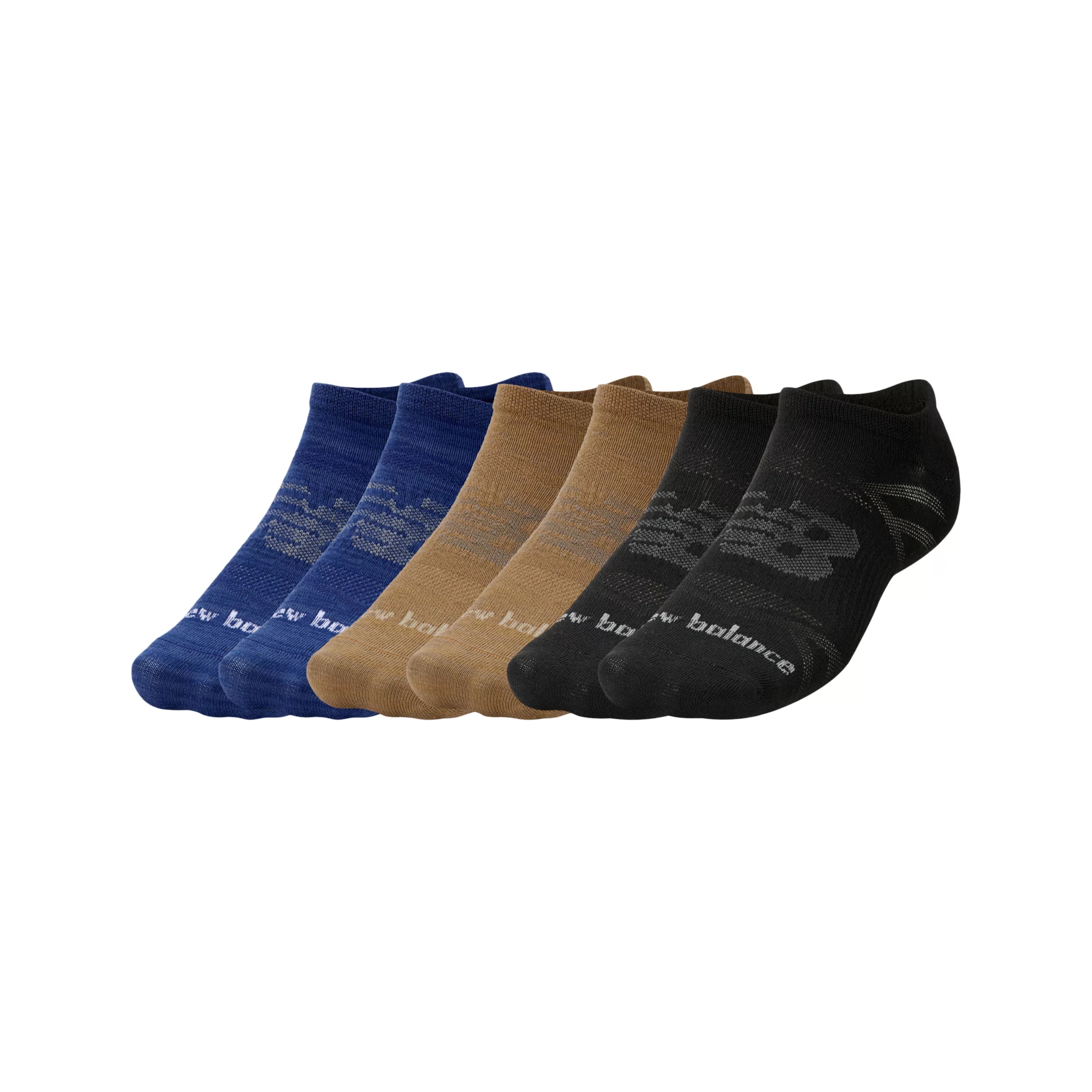 Flat Knit No Show Socks 6 Pack - 1