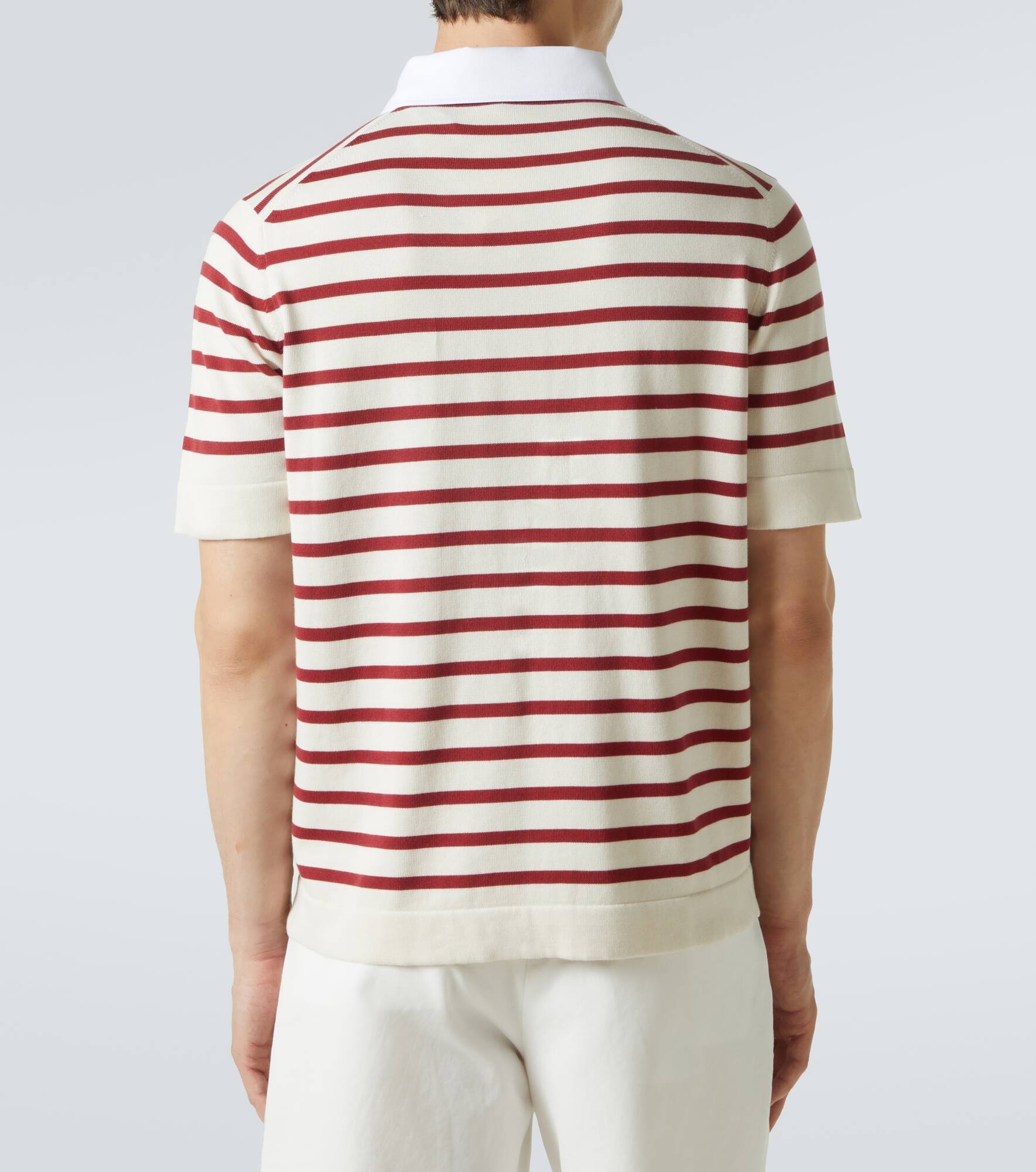 Striped cotton polo shirt - 4