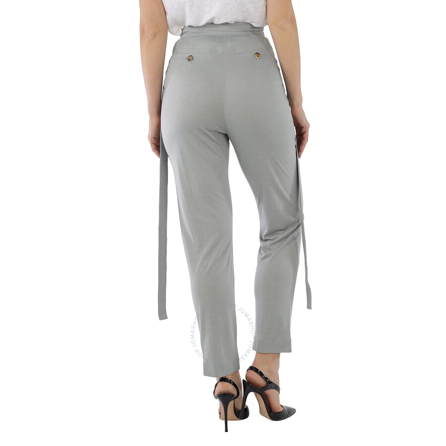 Burberry Ladies Heather Melange Strap Detail Jersey Tailored Trousers - 3