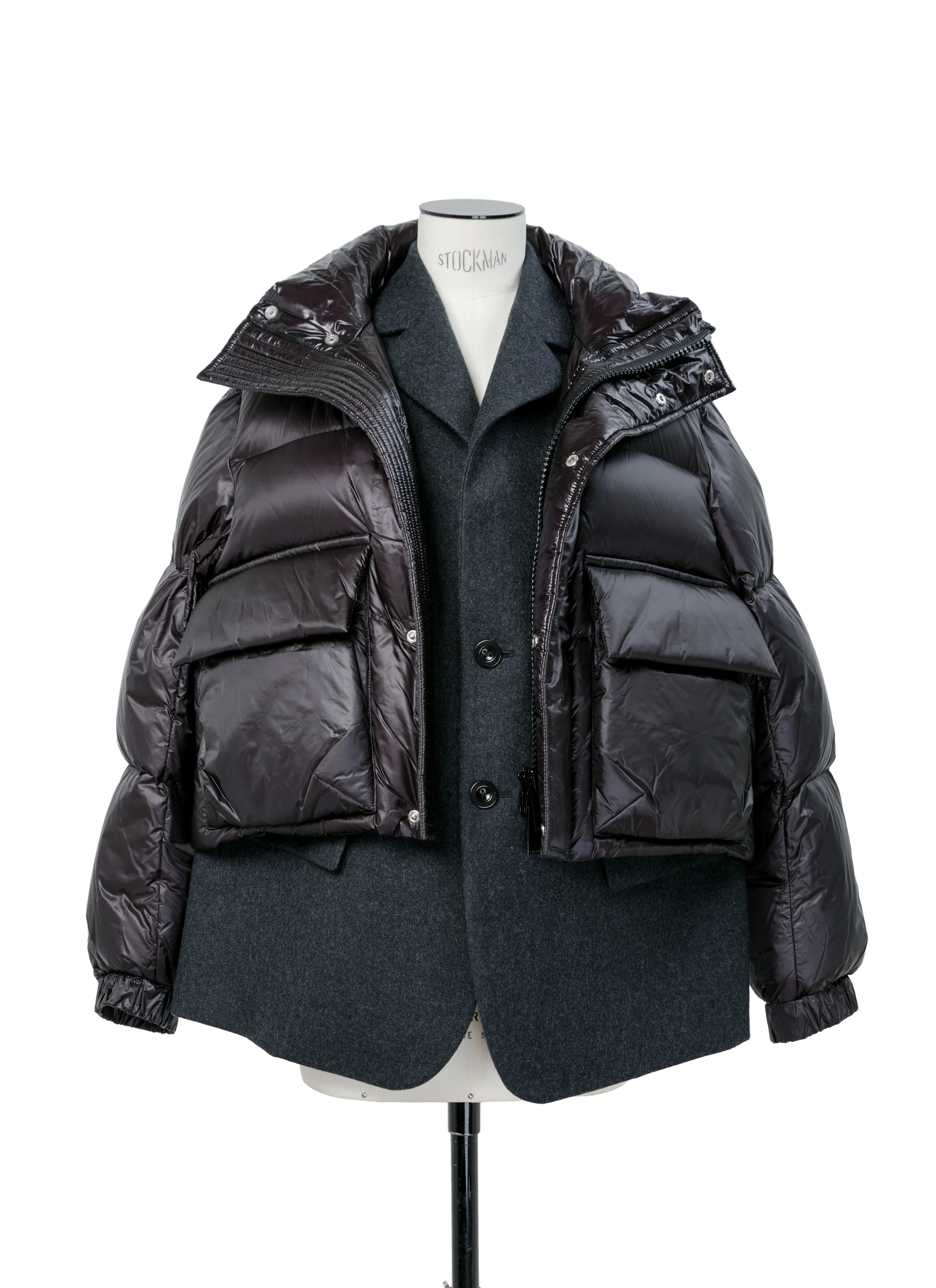 sacai Wool Melton x Puffer Blouson - 25-08242-007 | REVERSIBLE