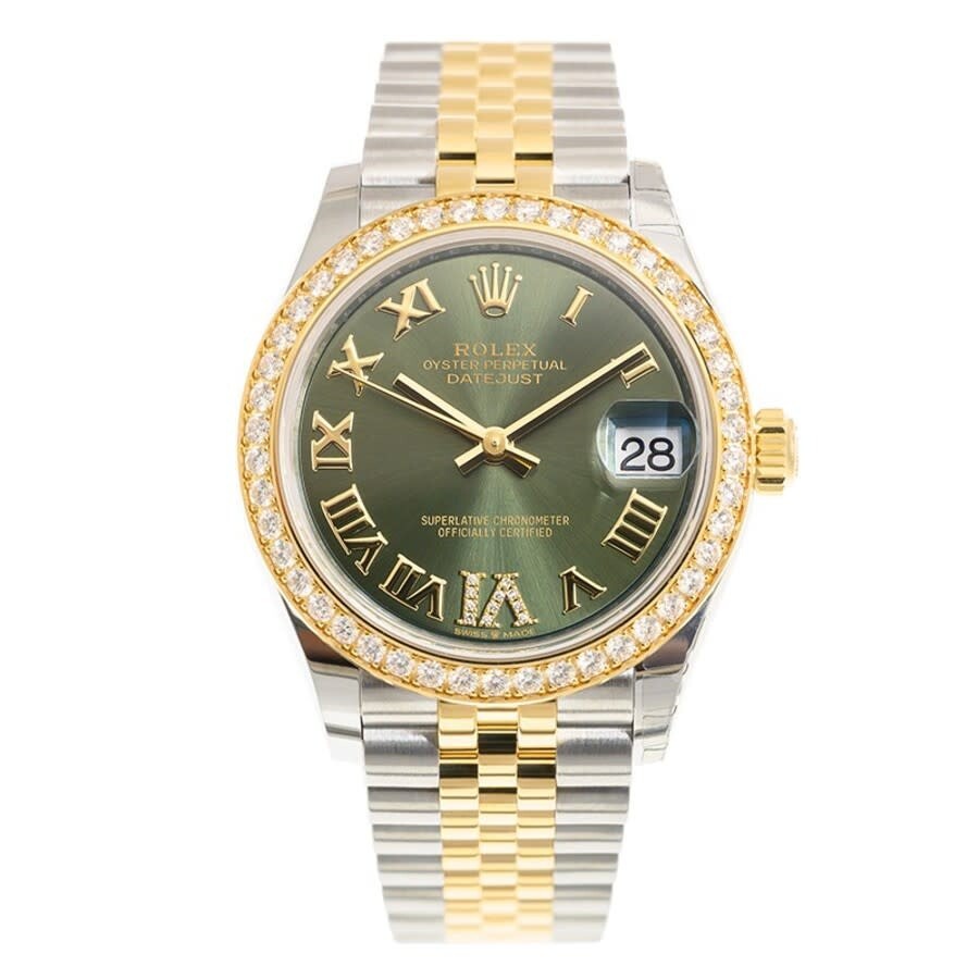 Rolex Datejust 31 Green Diamond Dial Ladies Steel and 18kt Yellow Gold Jubilee Watch 278383GNRDJ - 3