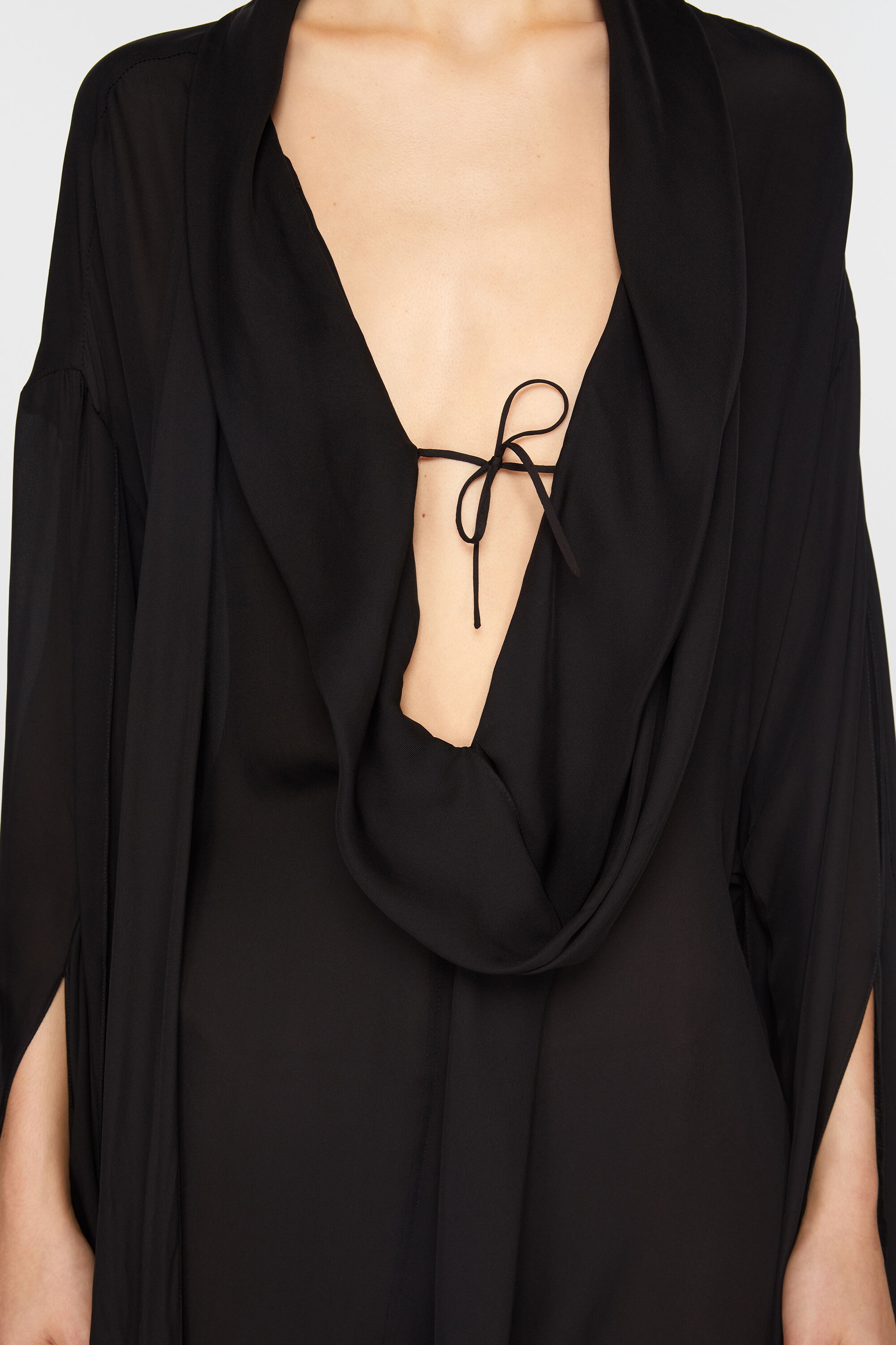 Dress draped scarf - Black - 7