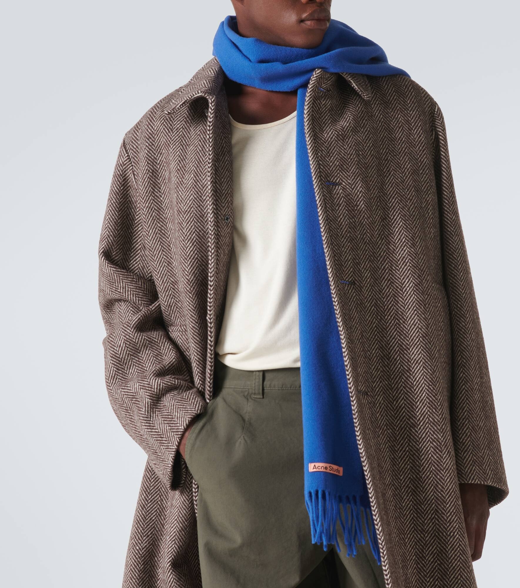 Fringed wool scarf - 3