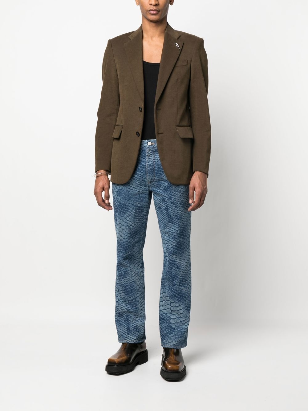 single-breasted wool blazer - 2
