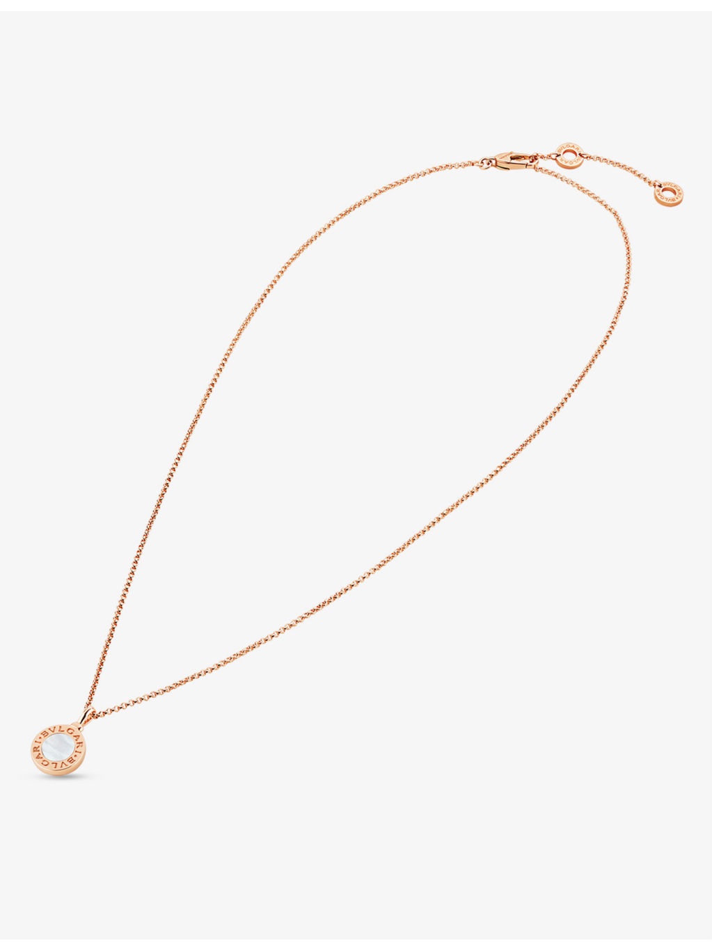 Bvlgari Bvlgari 18ct rose-gold and mother-of-pearl necklace - 2