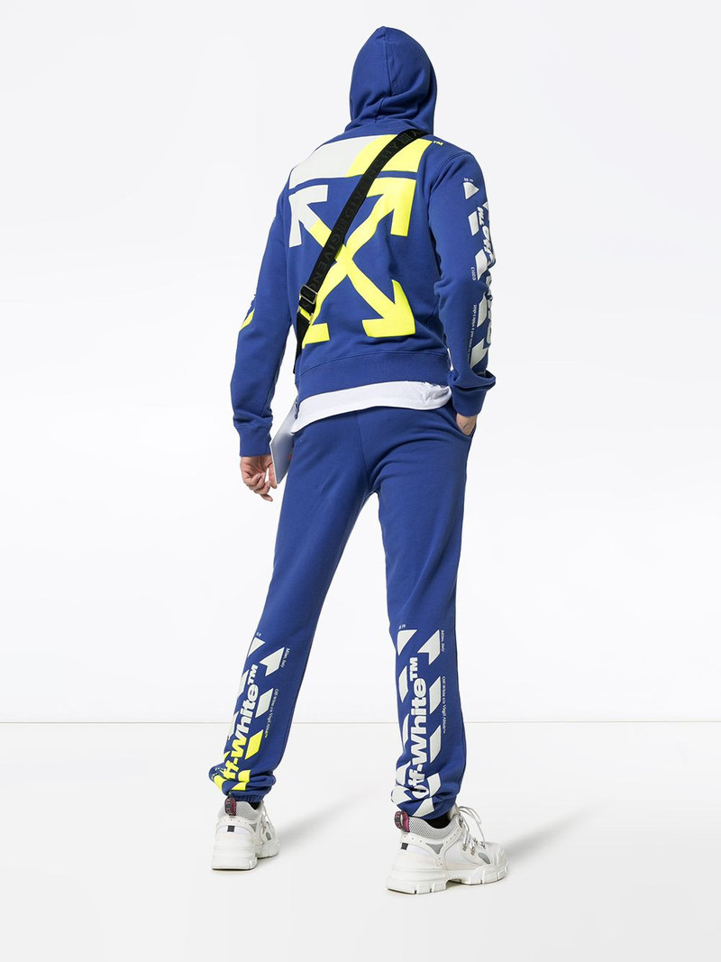 Off-White logo print cotton sweat pants outlook