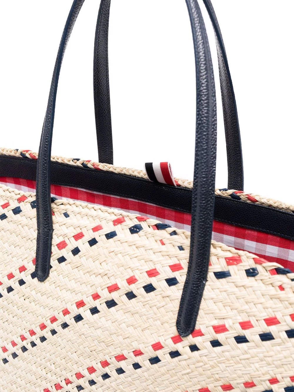 RWB-stripe embroidered tote bag - 4