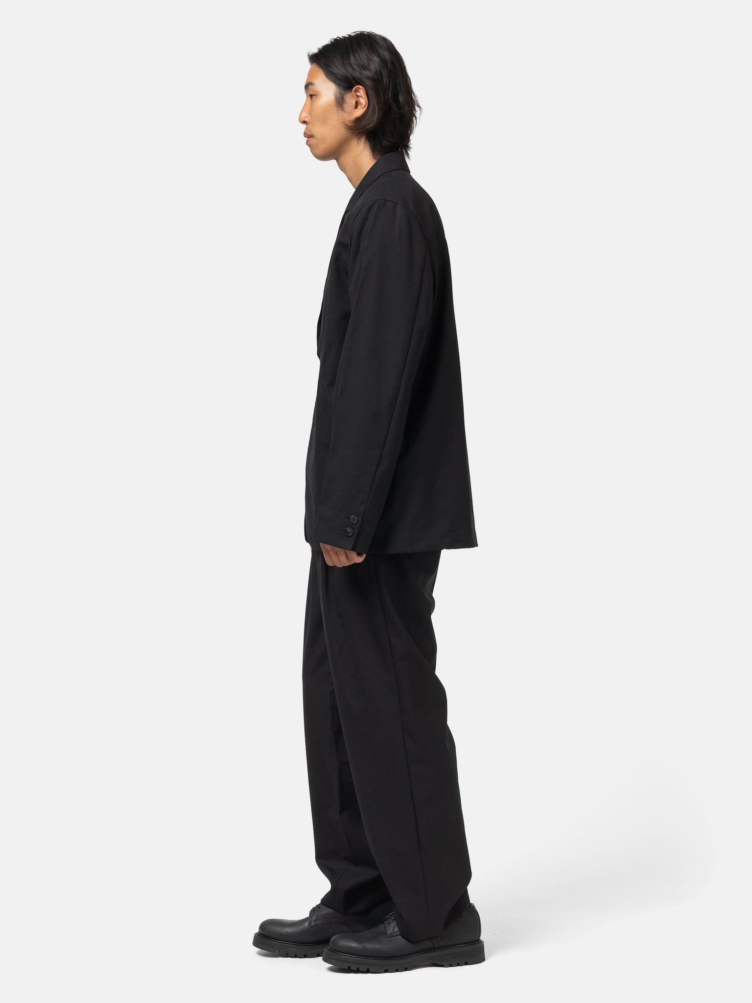 Tapered Easy Pants Tropical Wool Black - 3