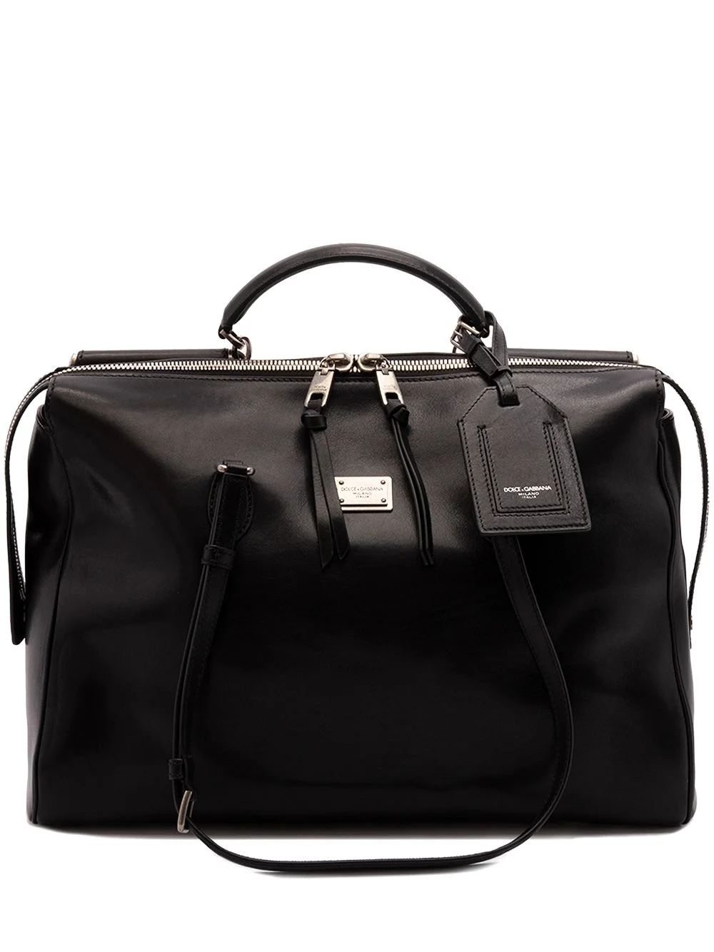 Vittoria zip-top leather luggage - 1