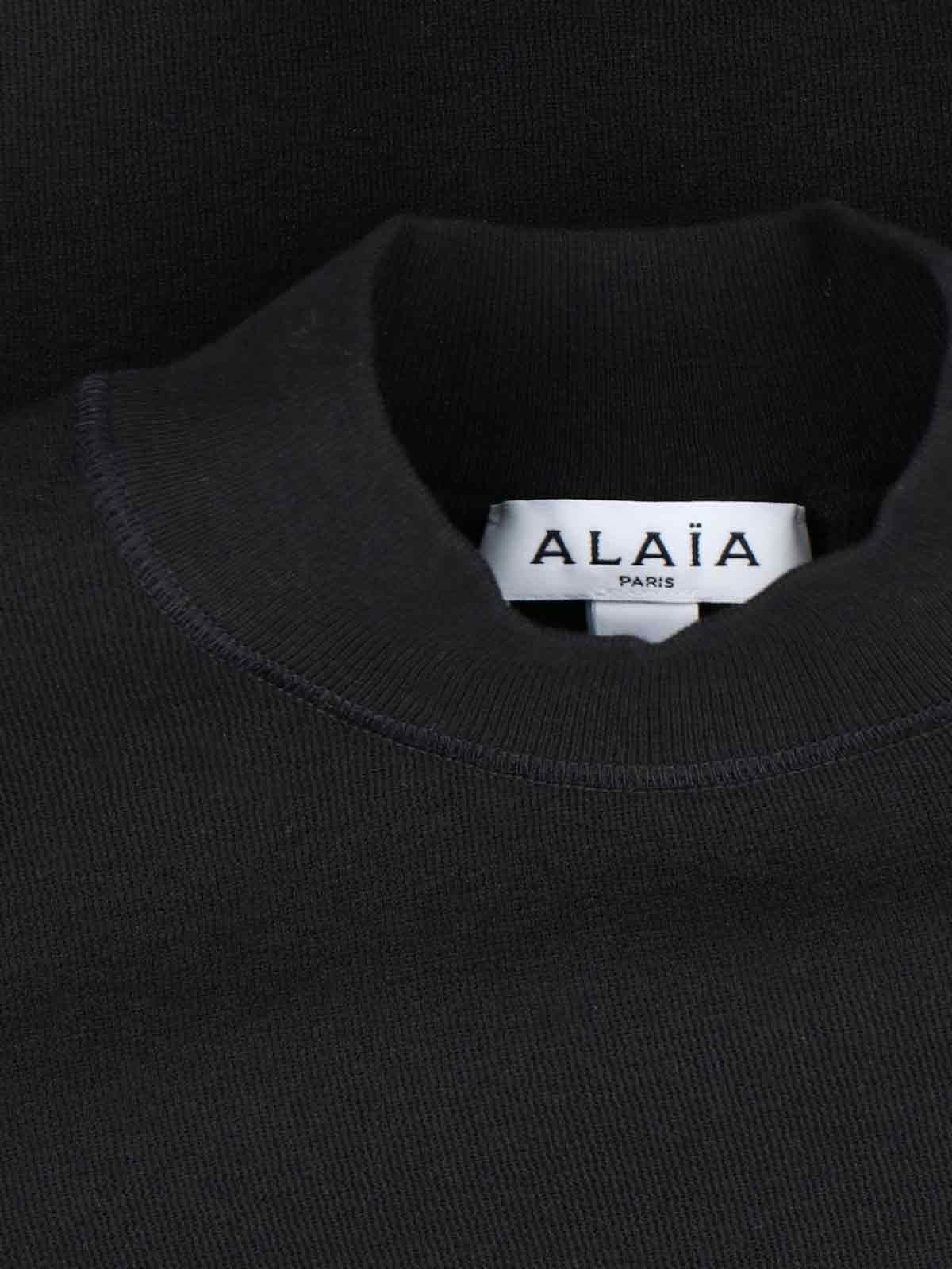 COTTON AND WOOL BLEND CROP SWEATER - 3