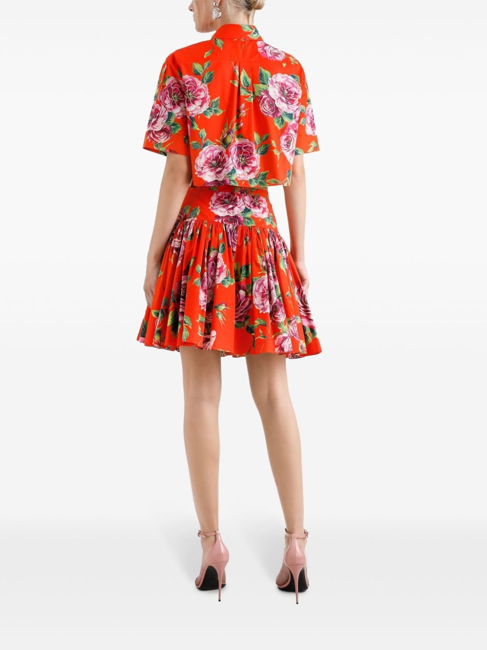floral-print mini skirt - 3