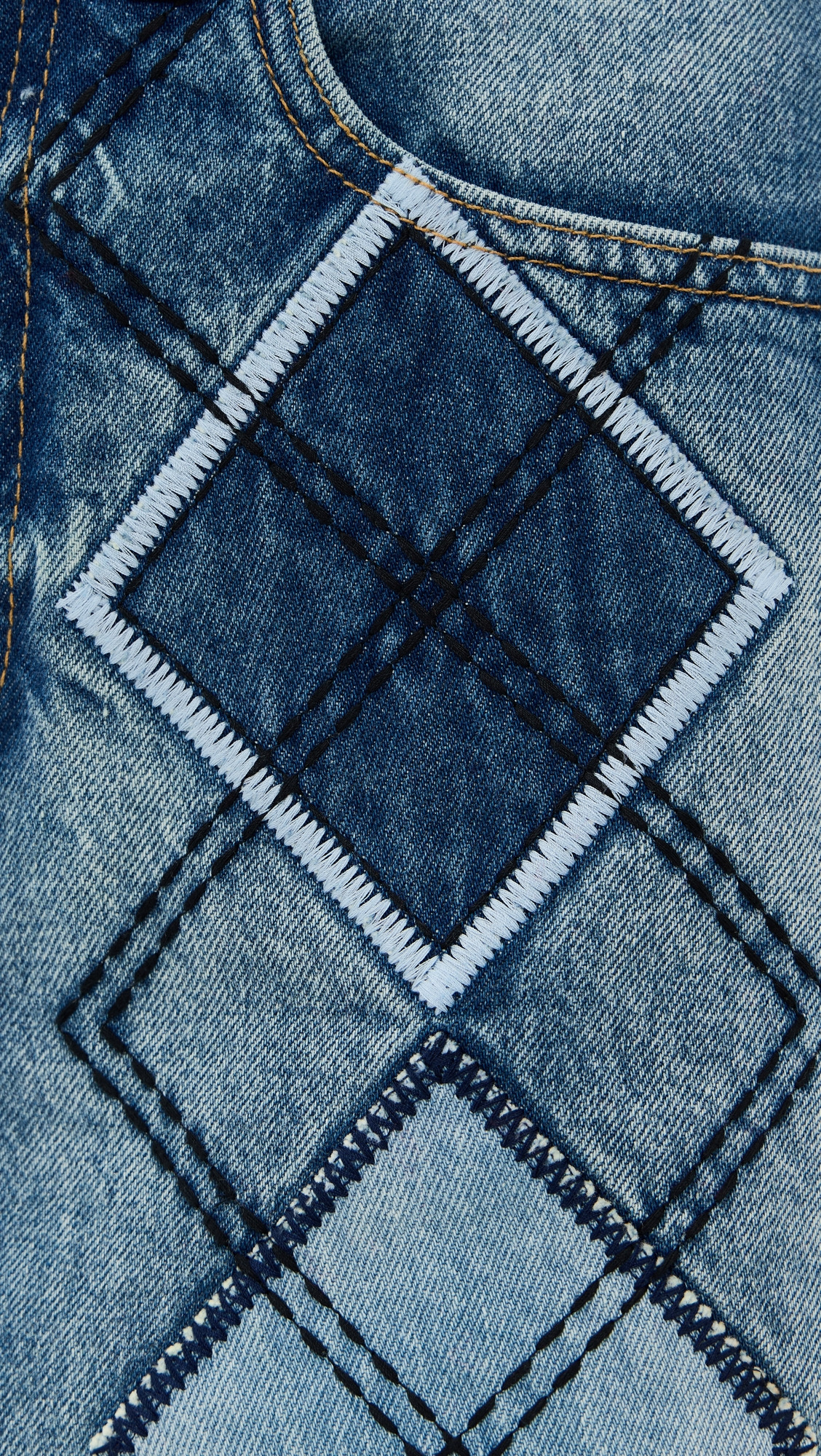 Argyle Patchwork Mini Skirt - 5