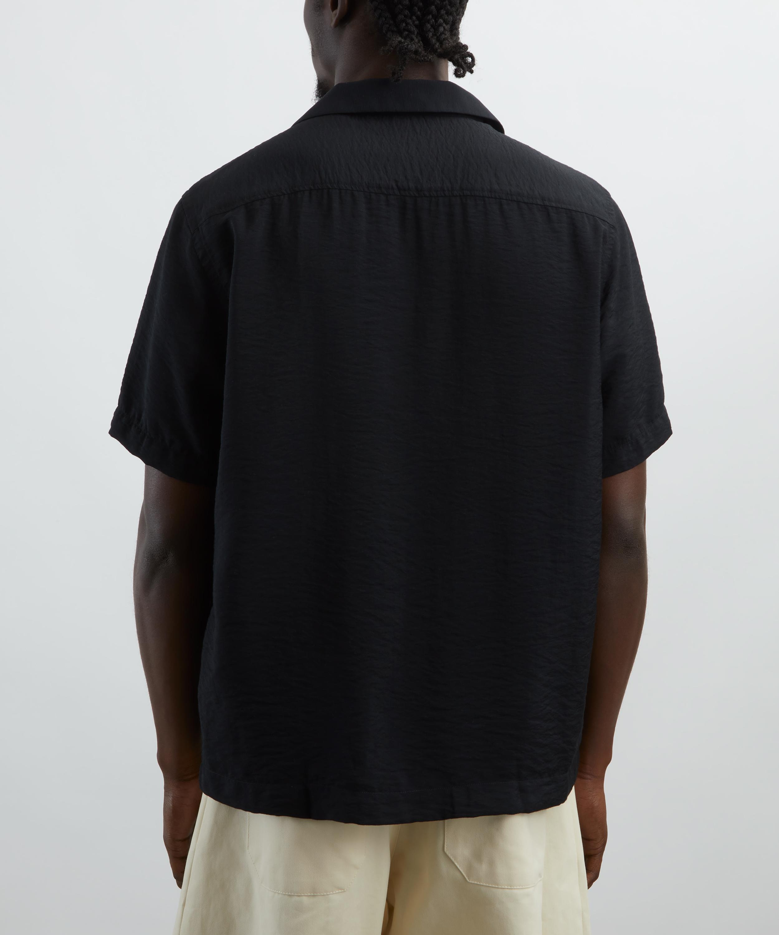 Hank Black Open Collar Shirt - 4