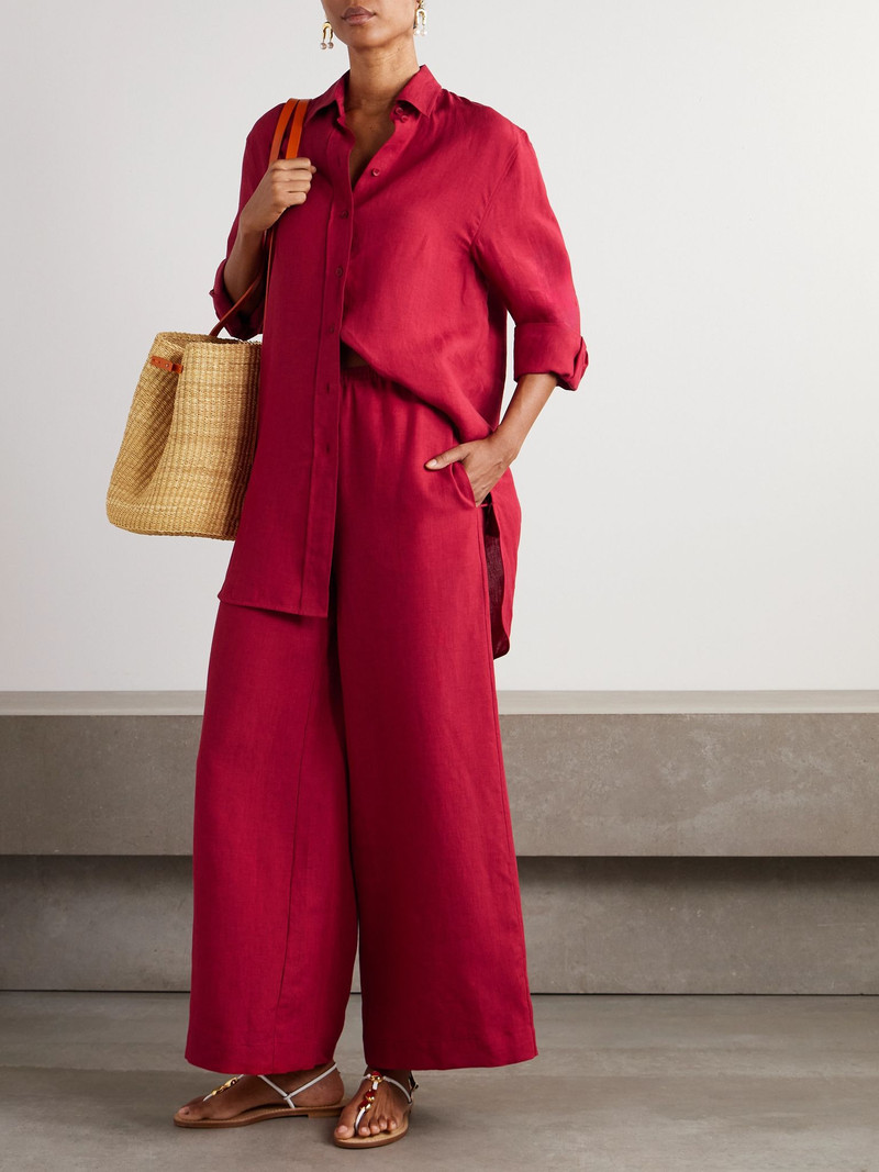 ERES L'intemporel Mignonette linen shirt Red outlook