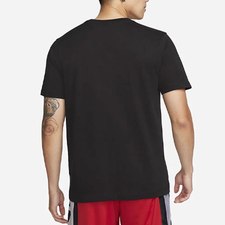 Nike Just Do It Alphabet Printing Round Neck Short Sleeve Black DV1213-010 - 5