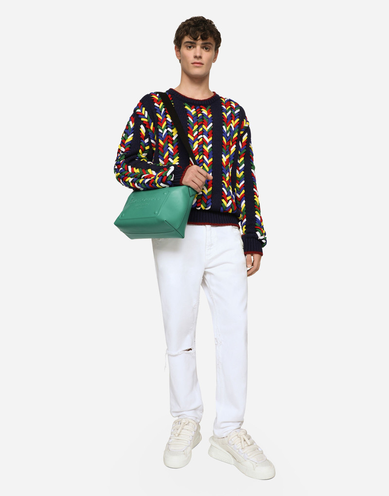 Dolce & Gabbana Calfskin crossbody bag with raised logo outlook