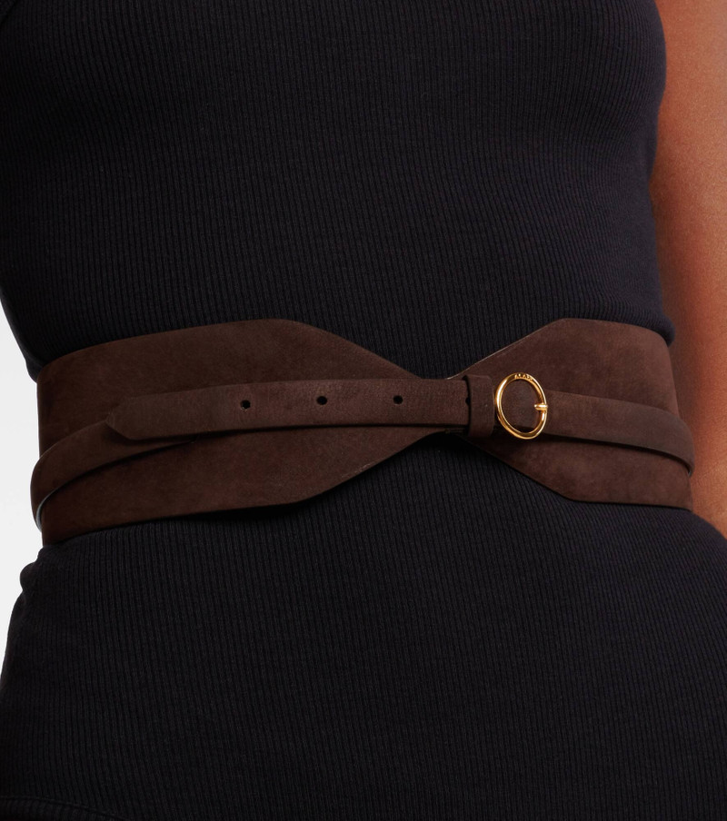 Alaïa Large suede belt outlook