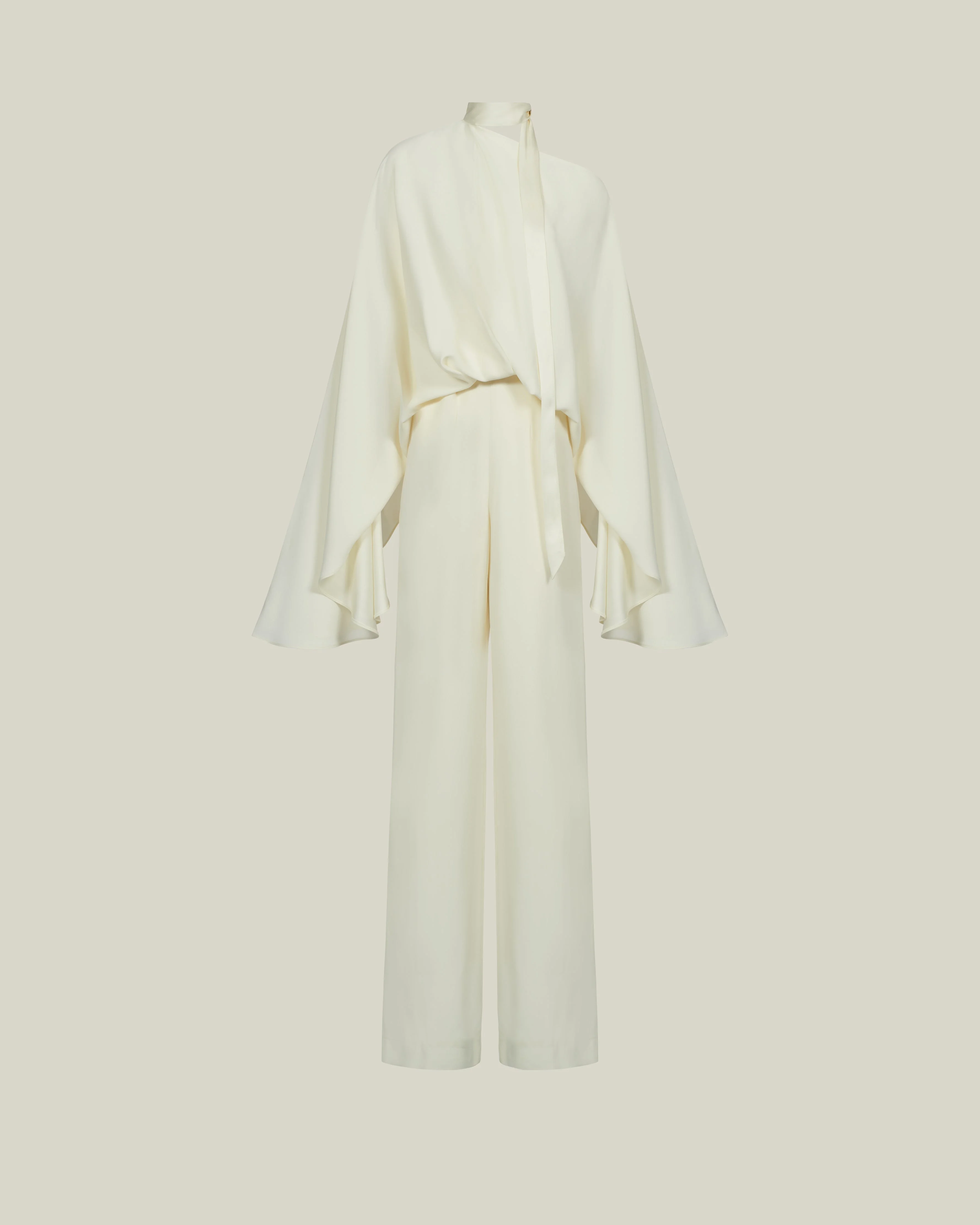 Brooks Jumpsuit in Ivory - 1