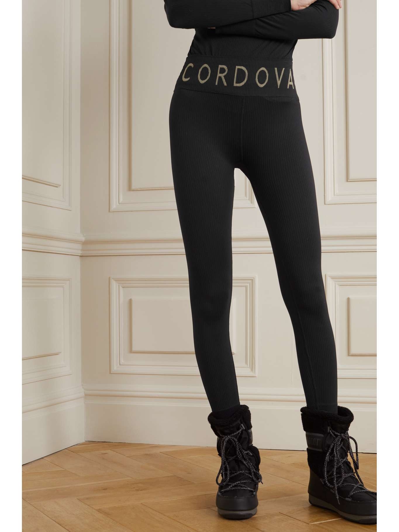 Ribbed thermal leggings Black - 3