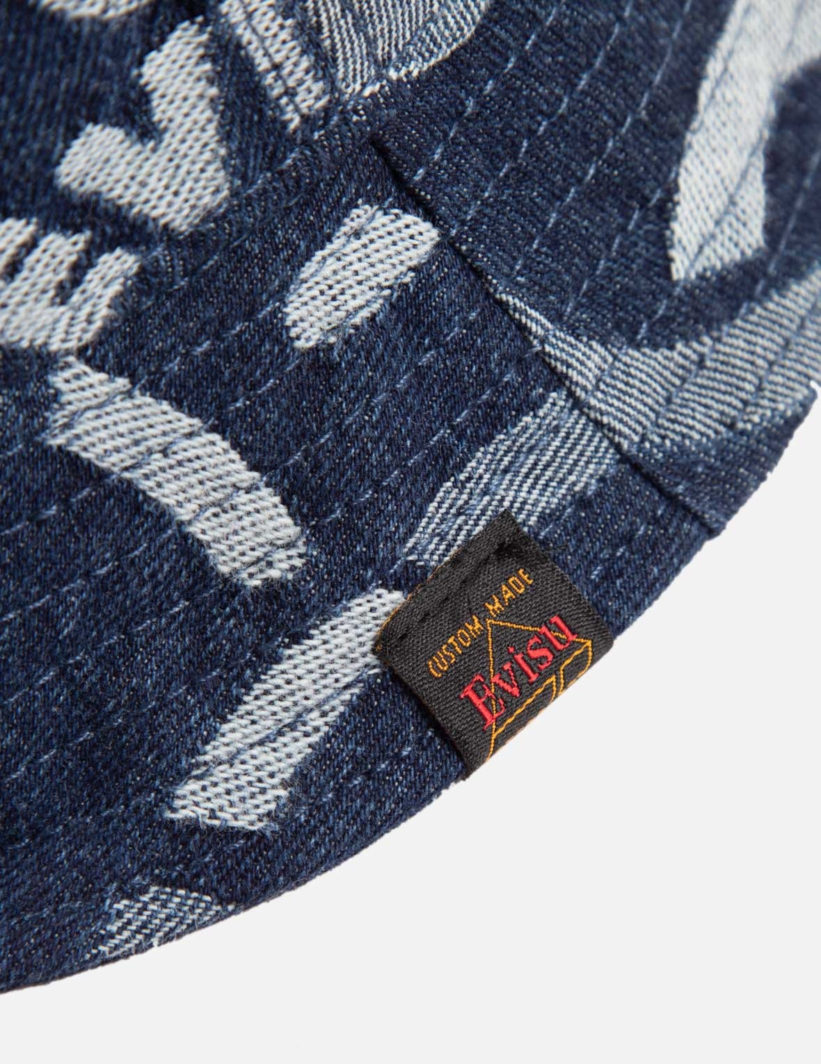 ALLOVER SEAGULL JACQUARD DENIM BUCKET HAT - 8