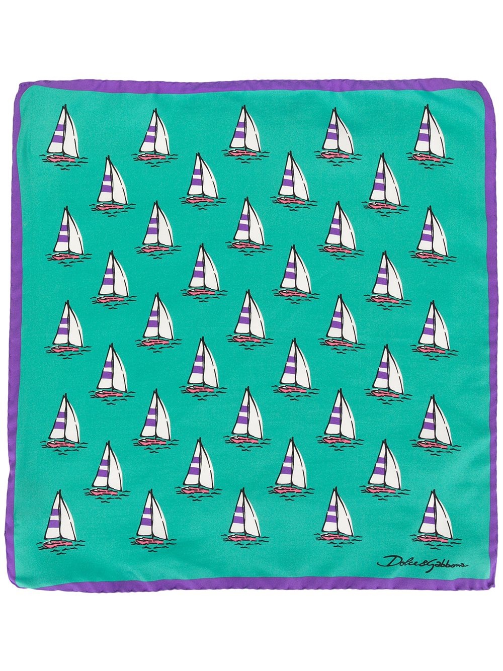 boat print pocket handkerchief - 2