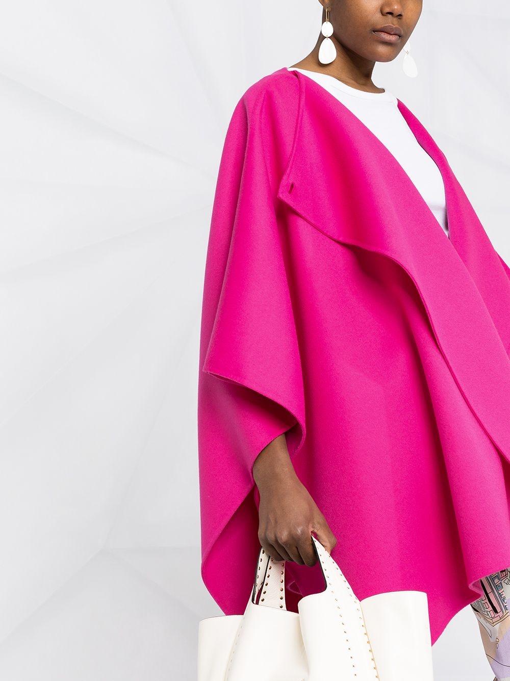 draped button cape - 5