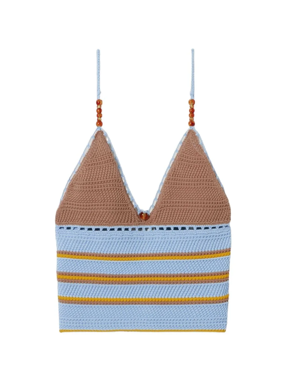 beaded striped top - 1