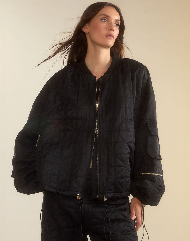 Downtown Quilted Bomber Jacket 1