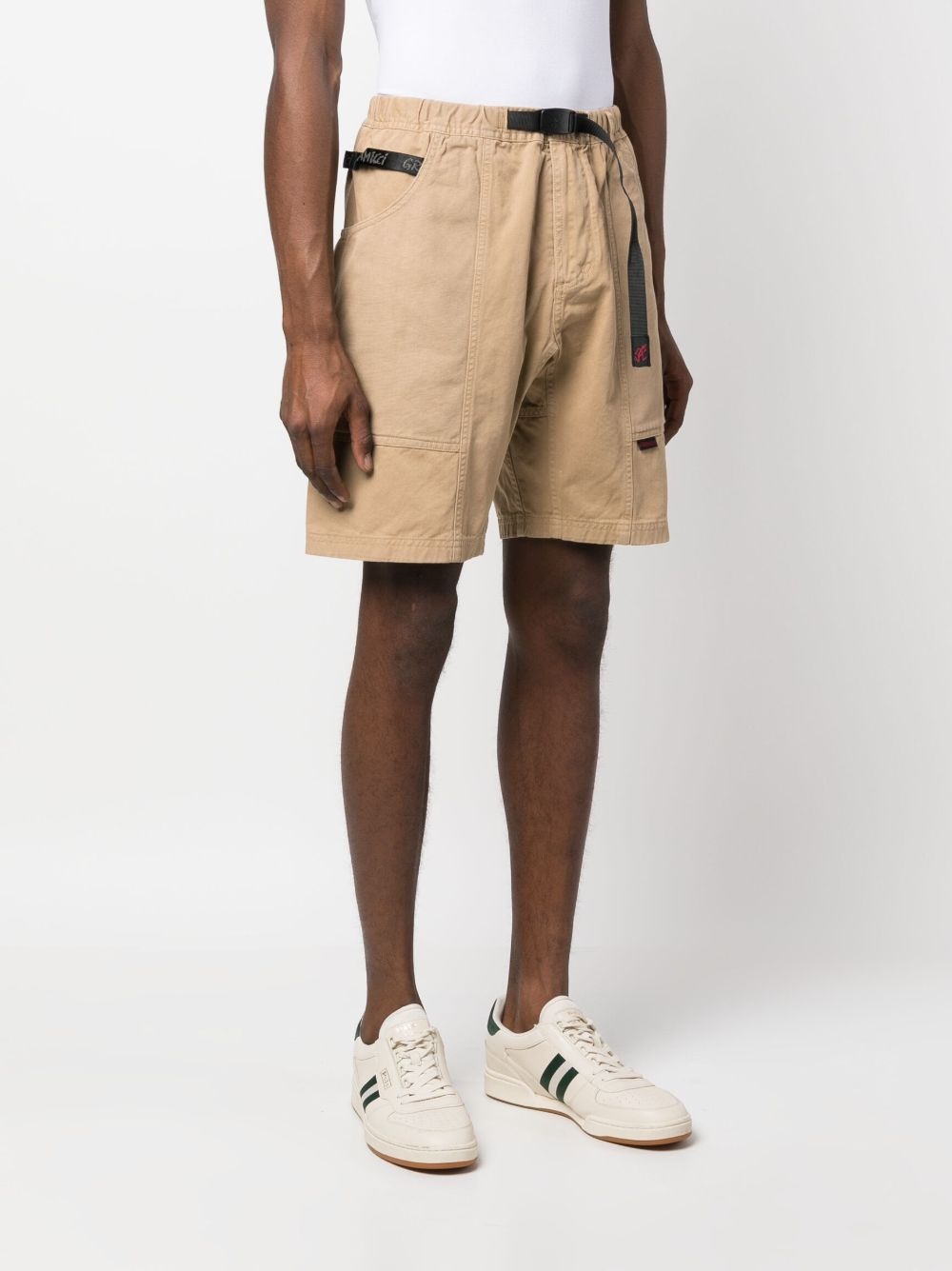 buckled-waist cotton shorts - 3