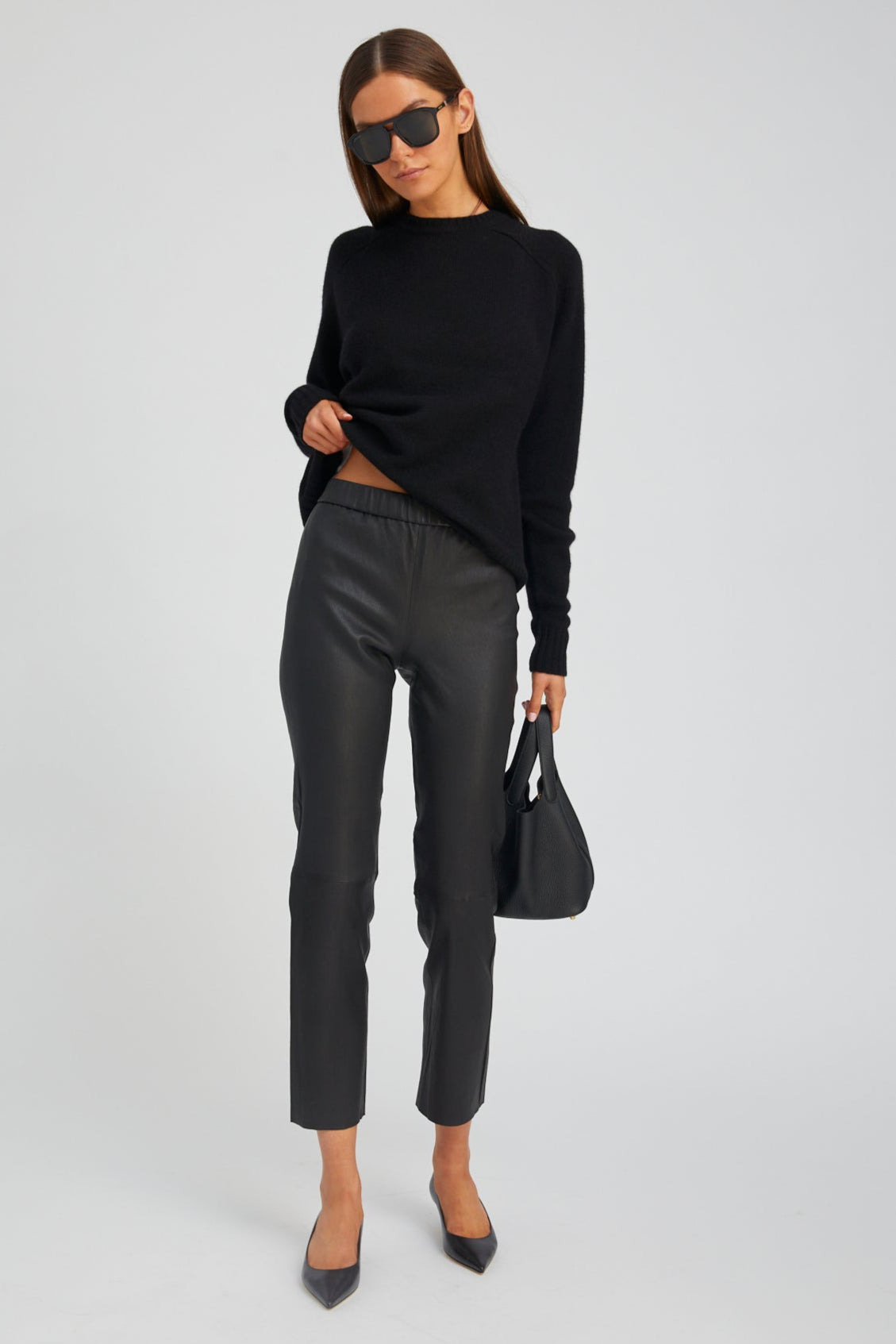 BLACK LEATHER SOPHIA PULL ON - 3