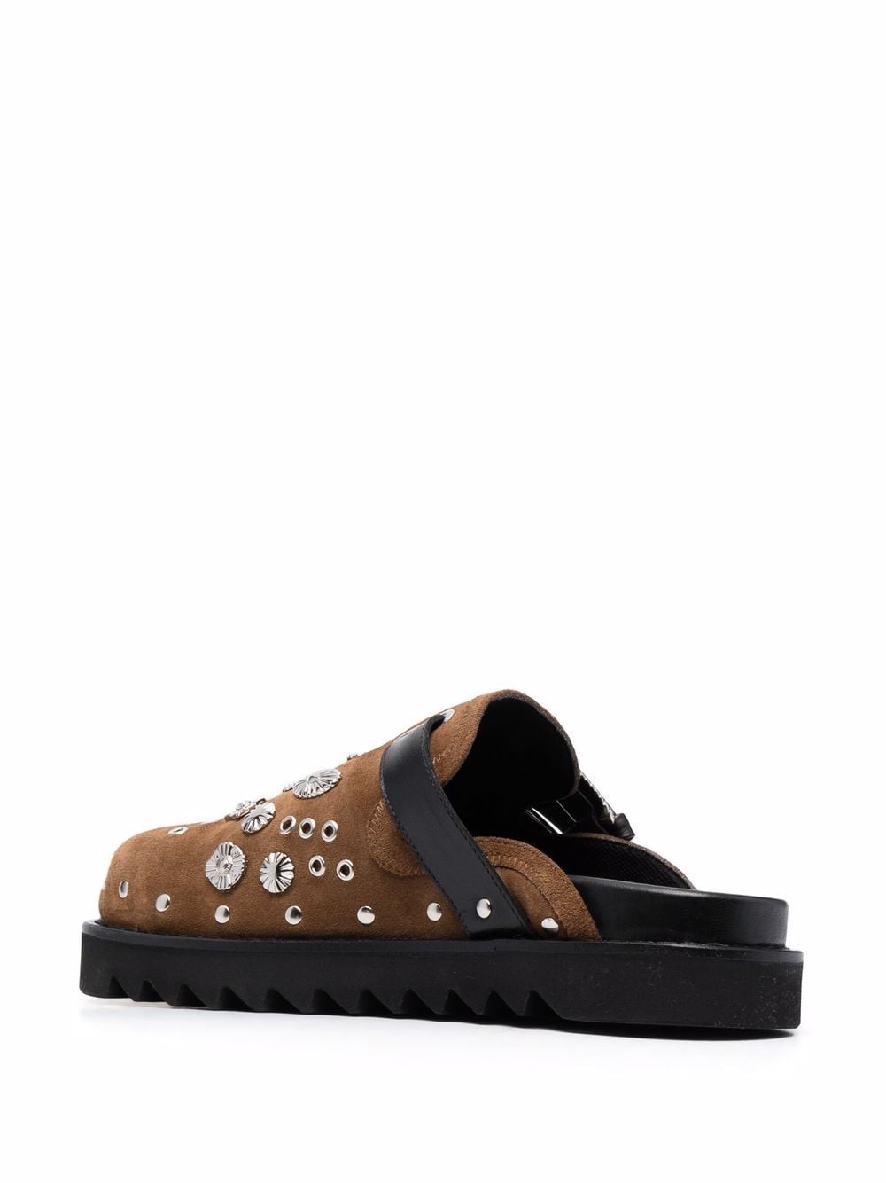 stud-embellished buckled clogs - 3
