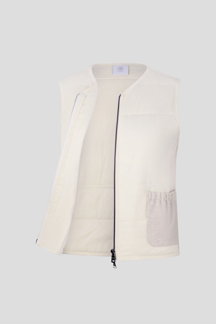 Dahlia Quilted gilet in Off-white - 2