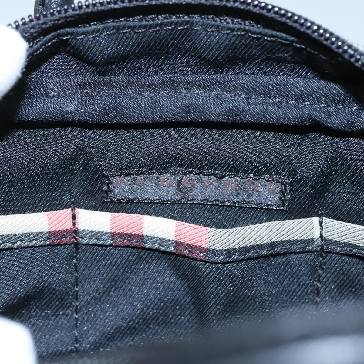 Burberry Nova Check Hand Bag Canvas Red - 15