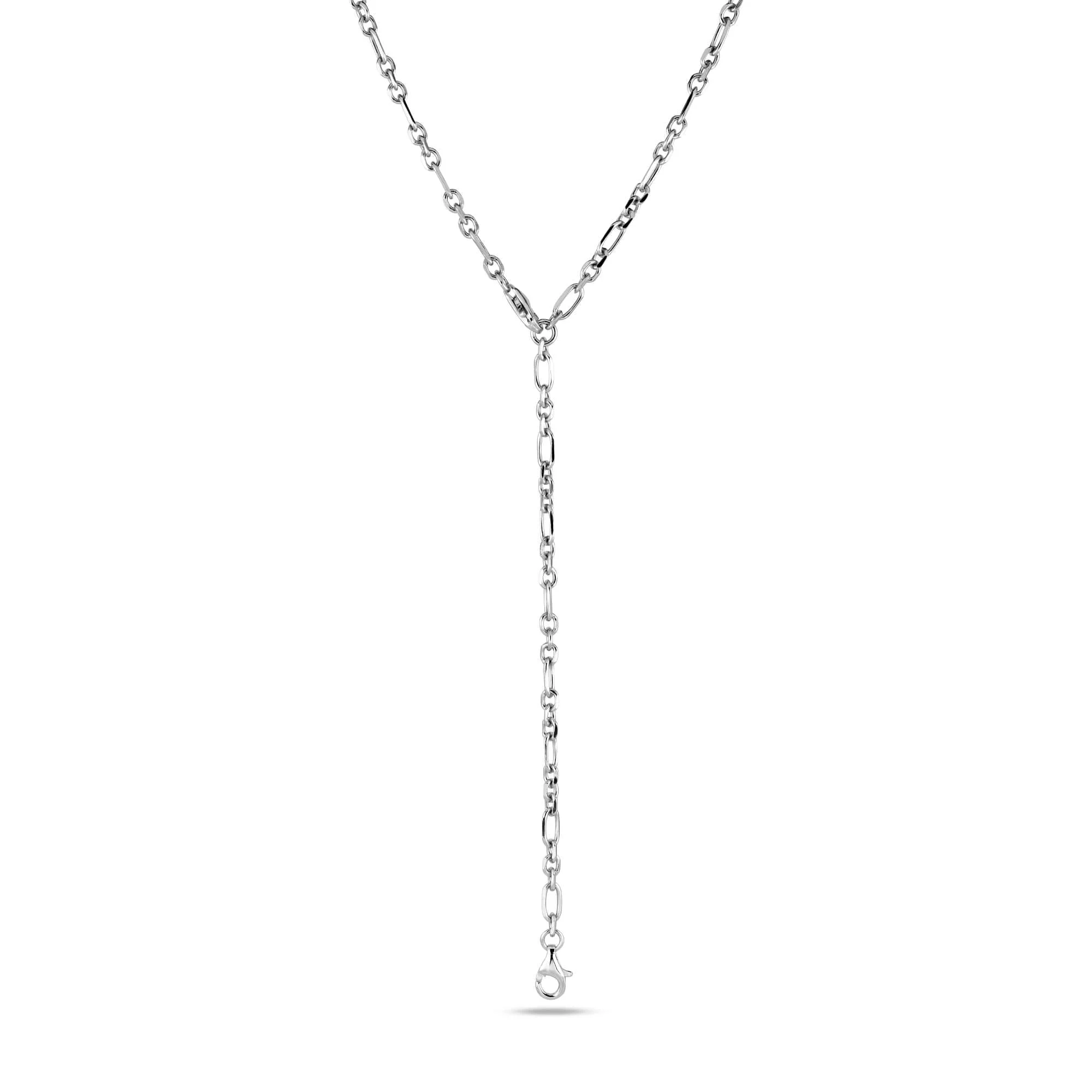 Mixed Link Silver Pivot Chain 30" - 1
