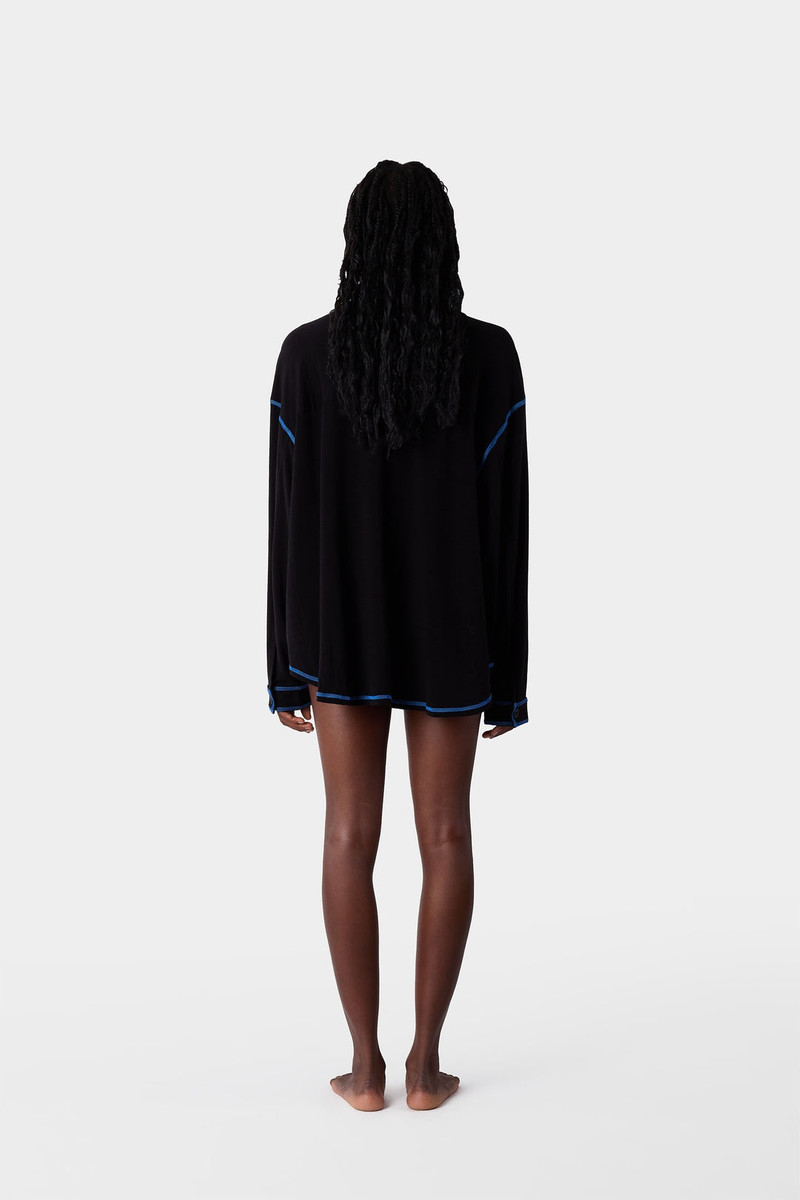 JERSEY OVER SHIRT / black 8