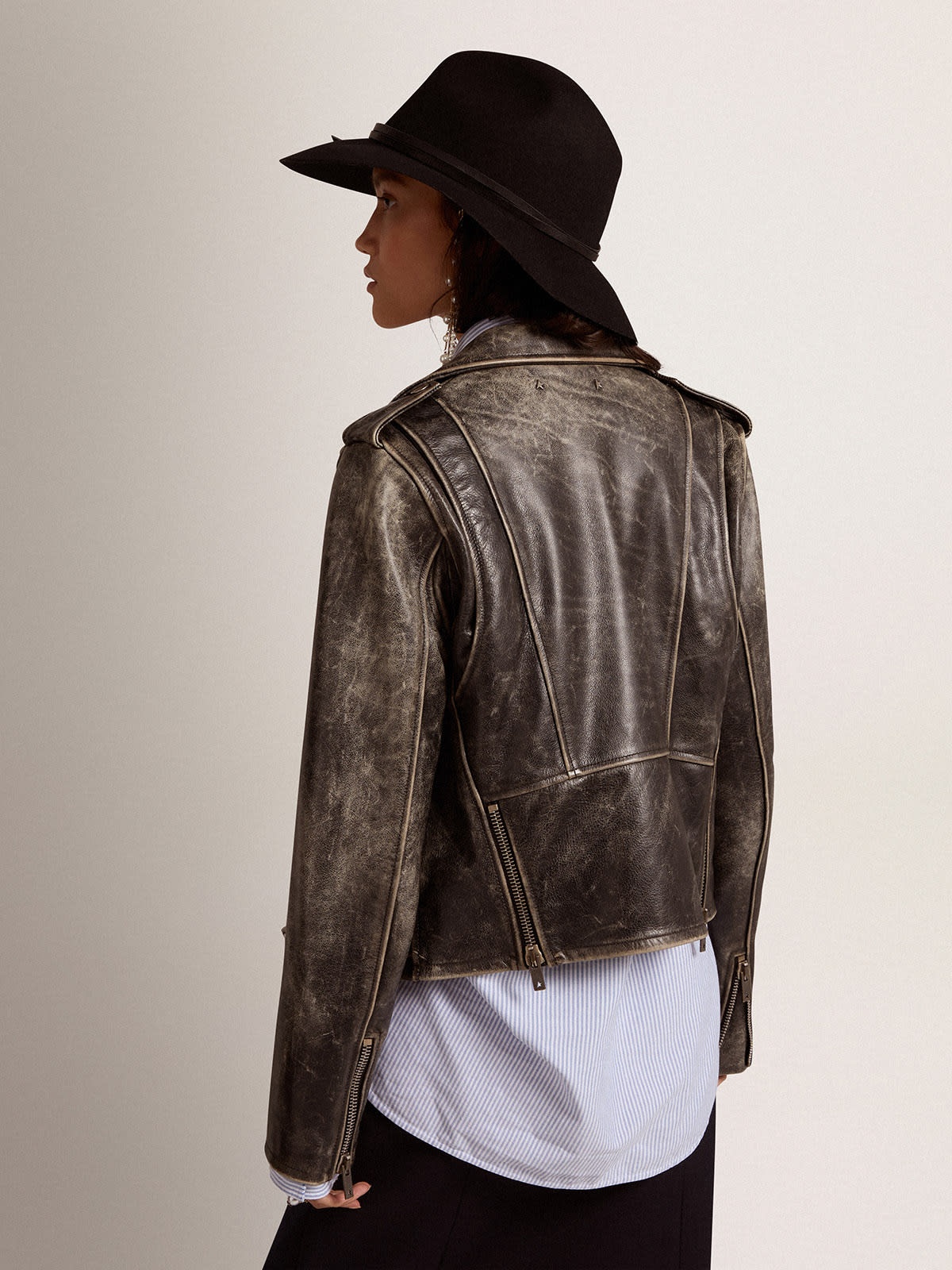 Women’s leather biker jacket - 4