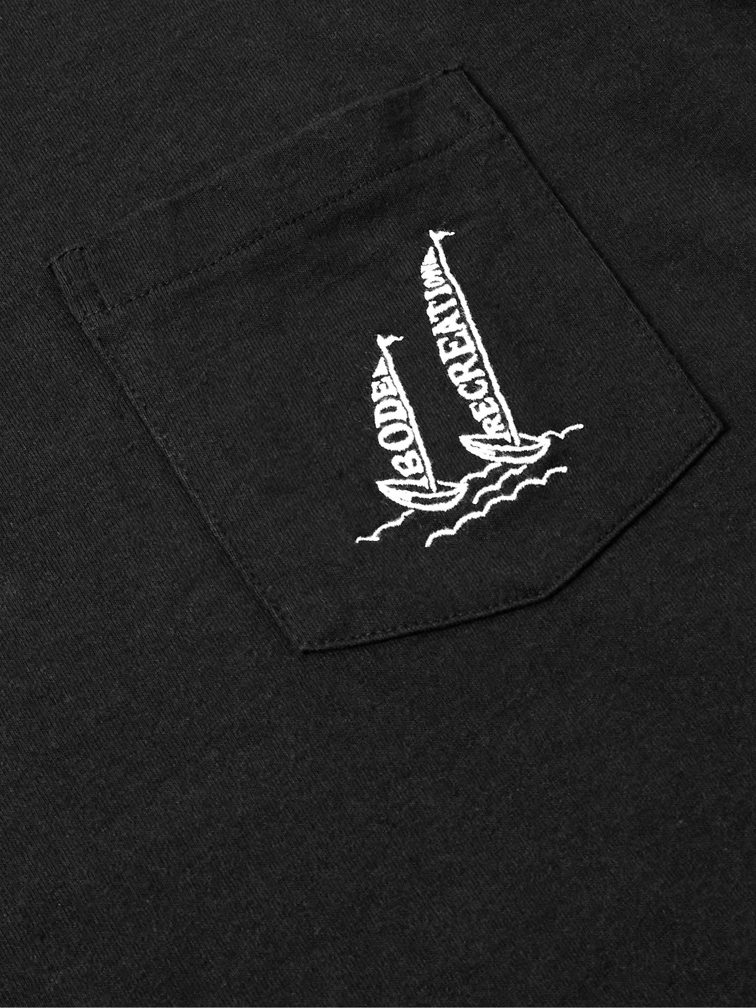 Logo-Embroidered Cotton-Jersey T-Shirt - 4