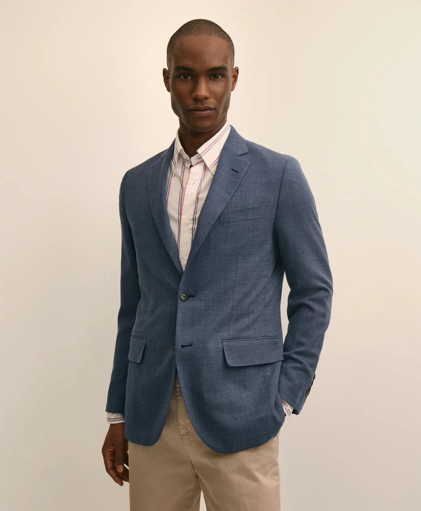 Slim Fit Wool Hopsack Sport Coat - 1